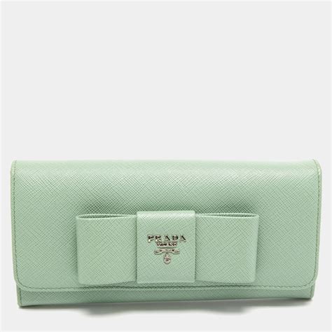 prada mint green wallet|prada saffiano wallet price.